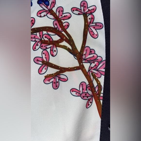 Burryco Floral Folklore Blouse Dress V Neck - Picture 10 of 16